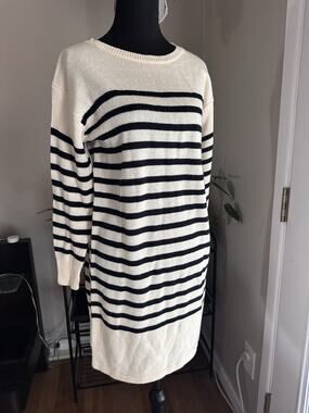 Earth Music & Ecology Premium Label Japan Striped Sweater Acrylic Size S NWT